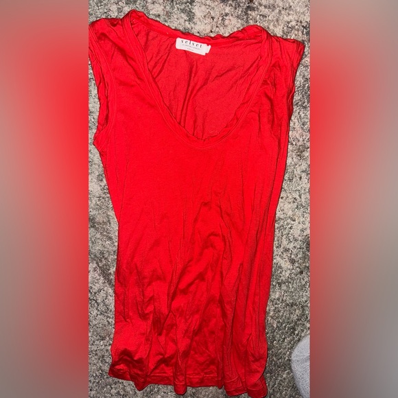 VELVET BY GRAHAM & SPENCER ESTINA GAUZY WHISPER SCOOP TANK TOP, SIZE MEDIUM - Picture 3 of 4